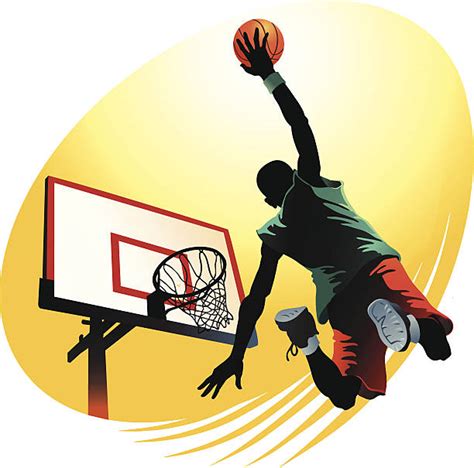 Basketball Player Dunking Illustrations Royalty Free Vector Graphics