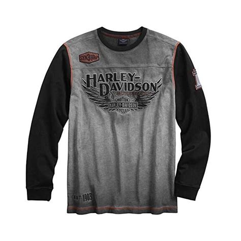 Harley Davidson Official Men S Iron Block Pullover Grey X Large
