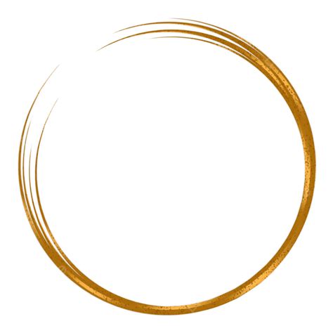 Aesthetic Golden Circle Frame Golden Circle Frames Png Transparent