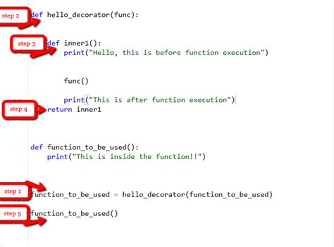 Inner functions, also known as nested functions, are defined within a function. Python Decorator with Example | Hack The Developer