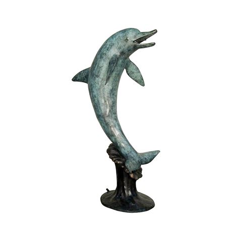 Bronze Dolphin Fountain Sculpture Metropolitan Galleries Inc