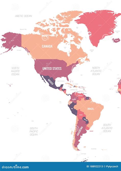 Mapa De América Alto Mapa Político Detallado Del Continente