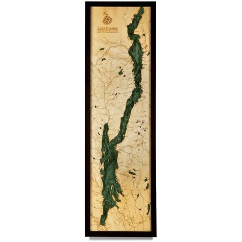 Lake George Nautical Wood Maps 3d Wall Decor
