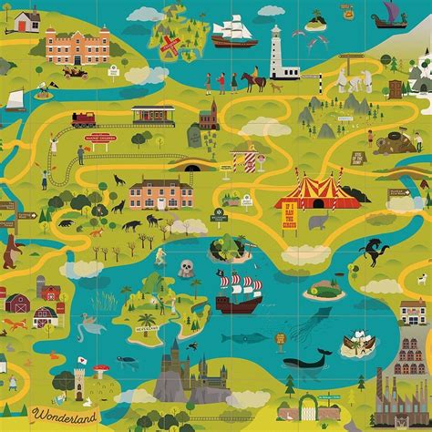 A Colorfully Illustrated Map That Celebrates The Magic Of Childrens