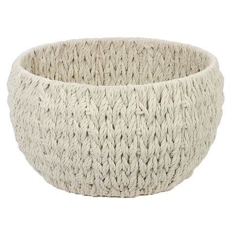 Cotton Rope Basket Large 19 Ivory At Home