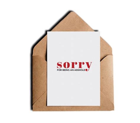 Sorry For Being An Asshole Adult Humor I M Sorry Apology Etsy