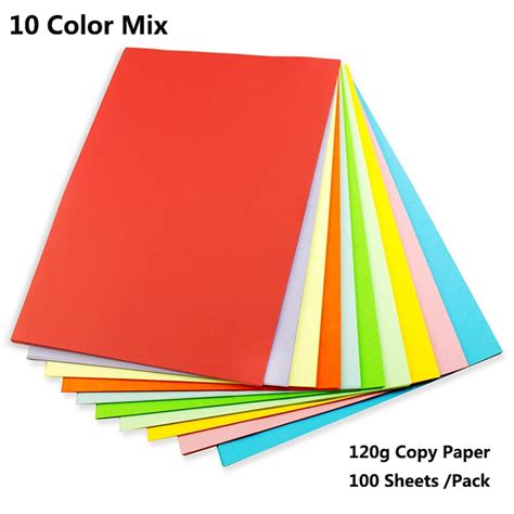 Random Color 100 Sheets Origami Paper A4 Colour Paper 10 Colour Craft