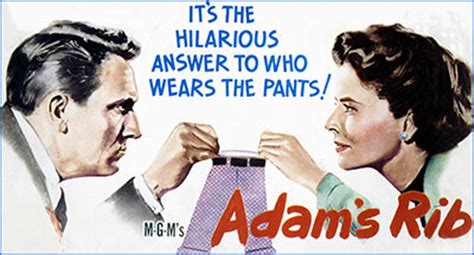 Unfortunately for him his wife amanda (who happens to be a lawyer too) decides to defend the woman in court. Tactical Popcorn! Adam's Rib (1949)