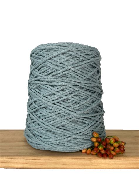 1kg Coloured 1ply Recycled Macrame Cotton String 3mm Montana Knot