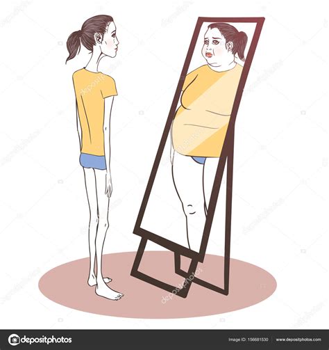 Mujer Joven Que Sufre De Anorexia Vector Gráfico Vectorial © Orkidia