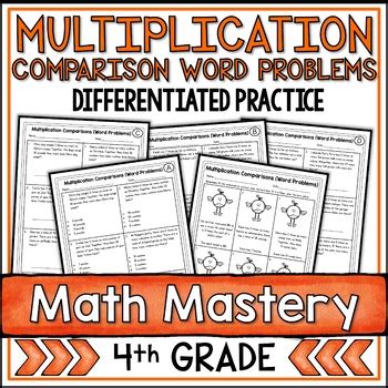 Similarly, our football team is not so good. Multiplication Comparison Word Problems Worksheets by ...