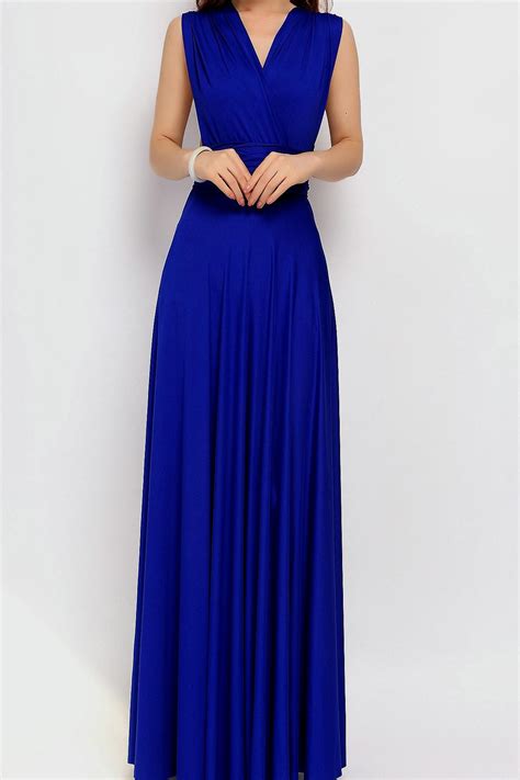 Royal Blue Maxi Dress Casual