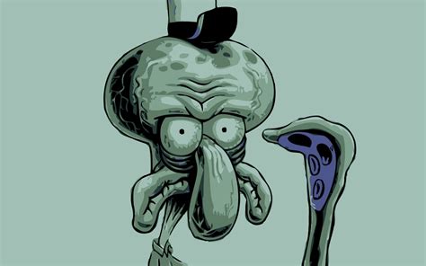 Drawing Illustration Cartoon Spongebob Squarepants Squidward Tentacles Head Art Sketch