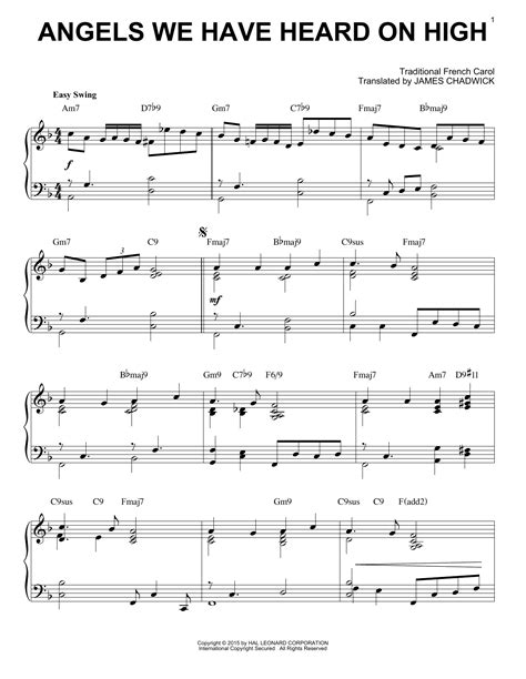Angels we have heard on high is a christmas carol to the hymn tune gloria from a traditional french song of unknown origin called les anges dans nos campagnes, with paraphrased english lyrics by james chadwick. Angels We Have Heard On High | Sheet Music Direct