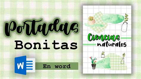 Portadas Bonitas En Word Parte 1 Youtube Otosection