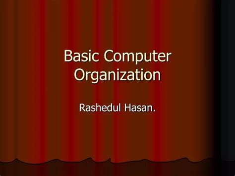Ppt Basic Computer Organization Powerpoint Presentation Free