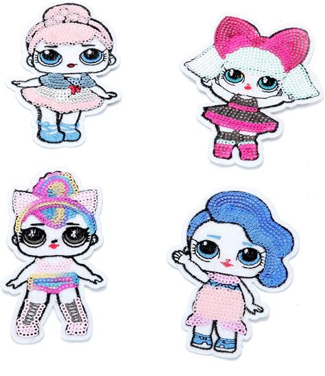 6 Pack Lol Surprise Dolls Embroidered Sew On Iron On Applique Patch Set