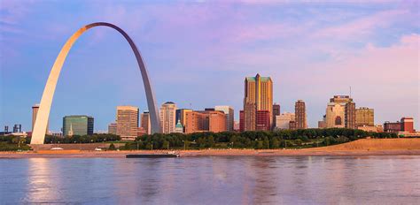 St Louis Arch And Skyline At The Mississippi Photograph By Semmick