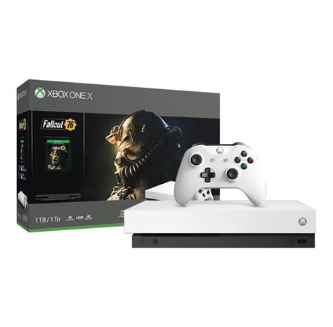 Microsoft Xbox One X 1tb Robot White Fallout 76 Bundle Billig