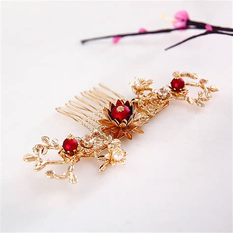 Traditional Chinese Hairpin Gold Hair Combs Wedding Hair Etsy