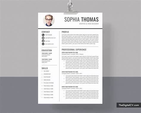 There are three cv primary format options to choose from: Professional Resume Template / CV Template, Curriculum ...