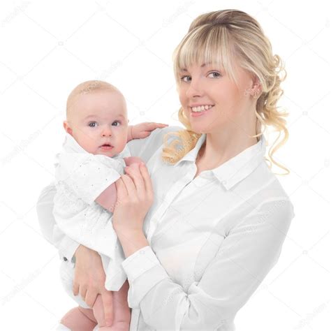 Happy Mother Holding Her Baby Stock Photo By ©zhagunov 47067833