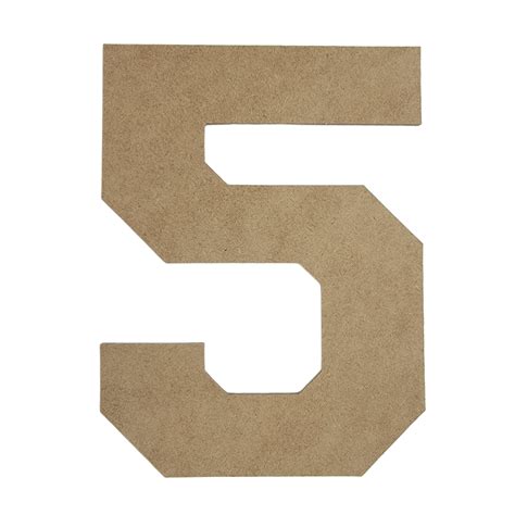 Wooden Number Unfinished Collegiate Font Craft Cutout