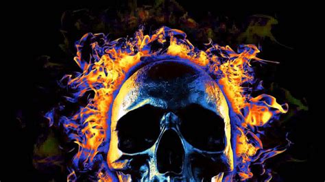 Blue Fire Skull Wallpaper 1280x720 Wallpaper