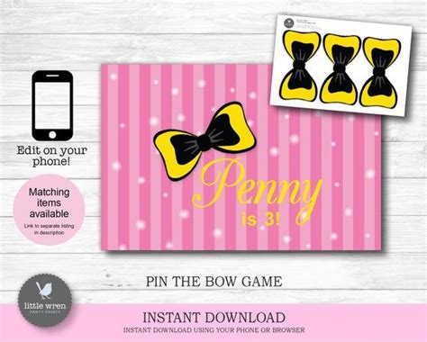 Emma Wiggle Pin The Bow Poster Instant Download Birthday Etsy