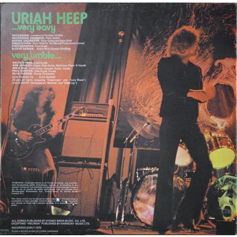 Uriah Heep Very Eavy Very Umble Vinyl Lp 1970 De