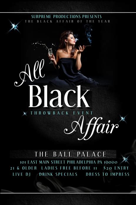 All Black Affair Template Postermywall