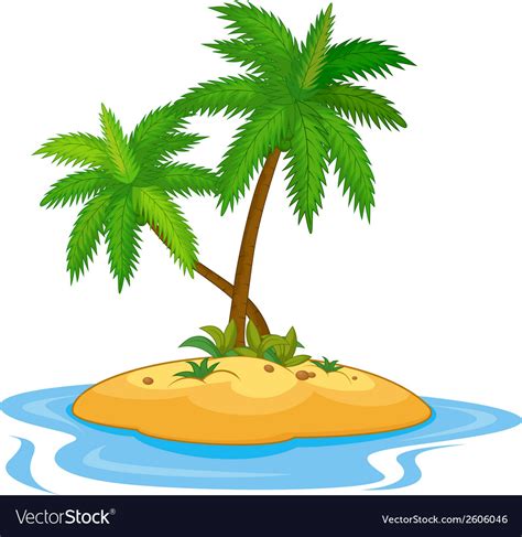 Tropical Island Cartoon Royalty Free Vector Image