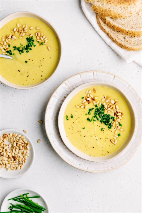Creamy Vegan Potato Leek Soup The Green Creator
