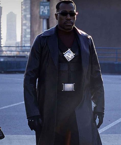 Blade Wesley Snipes Leather Black Trench Coat