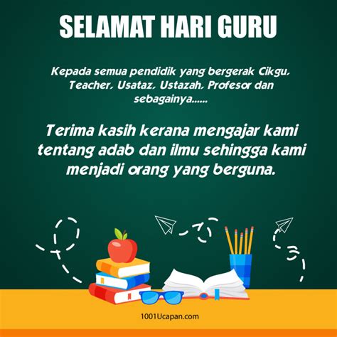 Koleksi Kad Ucapan Selamat Hari Guru 1001 Ucapan