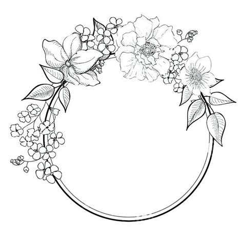 Met vriendelijke ondersteuning van c. Flower Wreath Coloring Page | Coloring Pages