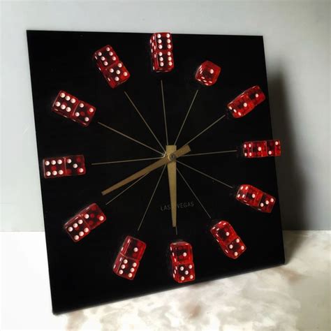 Las Vegas Retro Dice Clock Handmade Clocks Clock Handmade Ceramics