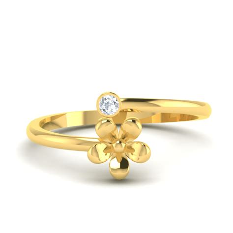 Five Petal Adjustable Gold Ring1