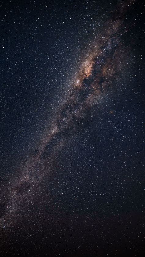 2160x3840 Wallpaper Starry Sky Milky Way Astronomy Galaxy Night
