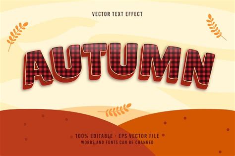 Premium Vector Autumn Text Editable Font Effect