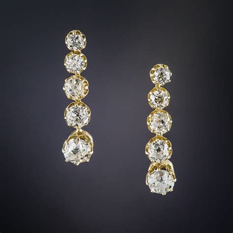 Antique Diamond Drop Earrings
