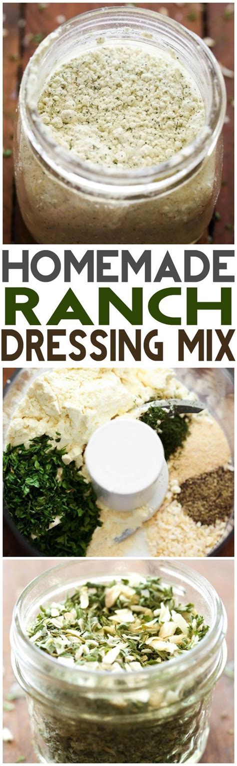 If consistency is too thick, thin out dressing with a splash of additional buttermilk. Homemade Ranch Dressing Mix | Recipe | Homemade, Homemade ...