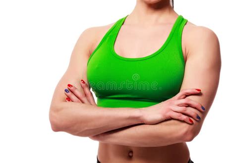 Bodybuilder Woman Torso Stock Photo Image Of Lady Part