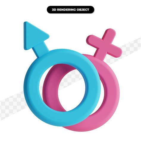 Premium Psd Gender Symbol Man And Woman 3d Render Illustration