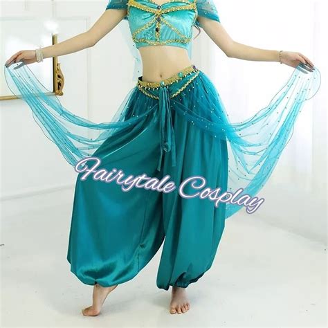 Princess Jasmine Cosplay For Women Indian Belly Dance Arabian Princess
