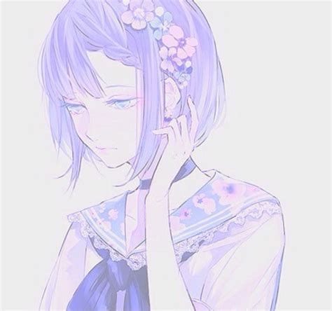 Kawaii Purple Anime Girl Aesthetic