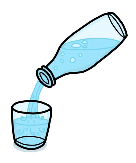 Best Pouring Water Into Glass Drawing Illustrations Royalty Free
