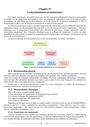 Chapitre I Notions Sur La Maintenance Industrielle D Finition De La