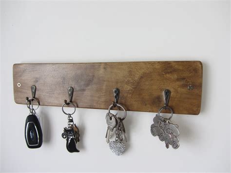 Rustic Pallet Wood Key Holder Key Rack Kitchen Organizer 7 Etsy