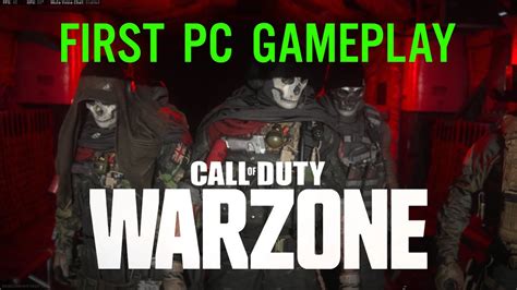 Call Of Duty Warzone First Gameplay Pc Youtube